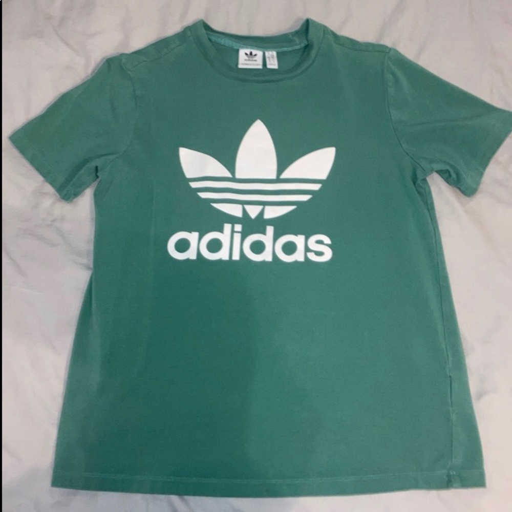 Green Adidas Tee Size M